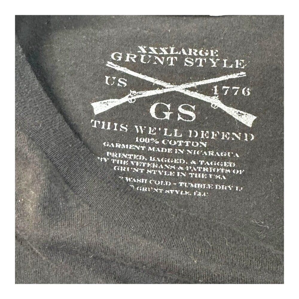 Grunt Style NSFW Graphic Anywhere Really TShirt 3X Black Cotton Patriotic Design - Picture 4 of 5